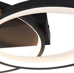 Dizajnové stropné svietidlo čierne vrátane LED - Alexandra