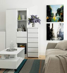 Ak furniture Komoda CL6 40 x 109 cm biela
