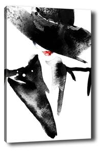 Wallity Obraz na plátne Dáma v čiernom 50x70 cm