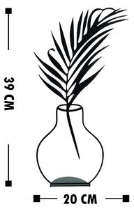 Hanah Home Kovová dekorácia Flowerpot VI 39 cm čierna