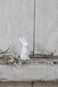 Veľkonočná dekorácia zajačik Freja White 8 cm