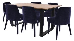 Sada: Rozkladací stôl Grand + 6 jedálenských stoličiek Chelsea