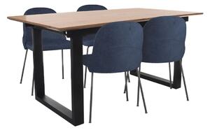 Snsp - Sada: Stôl Grand + 4 jedálenské stoličky Bella Black