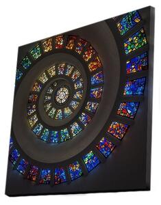Wallity Obraz s LED osvetlením FAREBNÁ ŠPIRÁLA 49 40 x 40 cm