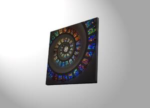 Wallity Obraz s LED osvetlením FAREBNÁ ŠPIRÁLA 49 40 x 40 cm