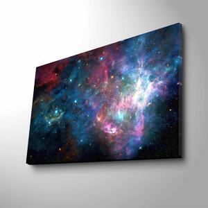 Wallity Obraz s LED osvetlením FAREBNÁ GALAXIA 45 x 70 cm