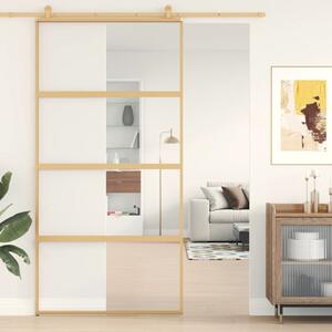 Posuvné dvere zlaté 102,5x205 cm číre ESG sklo a hliník