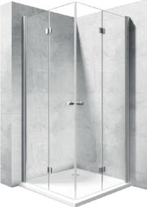 Rea Fold sprchové dvere 90 cm skladané chróm lesklá/priehľadné sklo REA-K7442