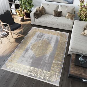Moderný koberec sivej farby s orientálnym vzorom Šírka: 200 cm | Dĺžka: 300 cm
