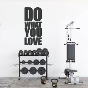 DUBLEZ | Drevená 3D nálepka na stenu - DO WHAT YOU LOVE