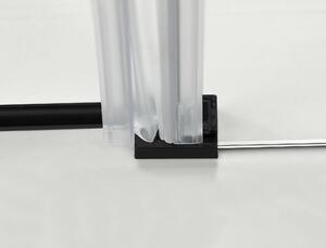 Hagser Gisa sprchovací kút 90x90 cm obdĺžniková čierna matné/priehľadné sklo HGR15000020