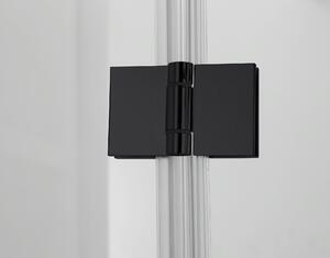Hagser Gisa sprchovací kút 80x80 cm obdĺžniková čierna matné/priehľadné sklo HGR14000020