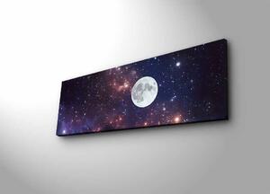 Wallity Obraz s osvetlením MESIAC NA NOČNEJ OBLOHA 30 x 90 cm