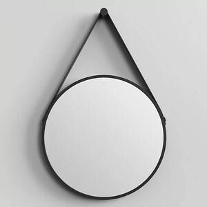 Nástenné zrkadlo DSK Design / Ø 50 cm / čierne