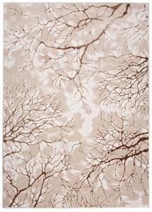 Jednoduchý moderný koberec béžovej farby s hnedým motívom Béžová Šírka: 80 cm | Dĺžka: 150 cm