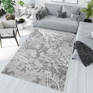 Jednoduchý moderný koberec sivej farby s bielym motívom Sivá Šírka: 120 cm | Dĺžka: 170 cm