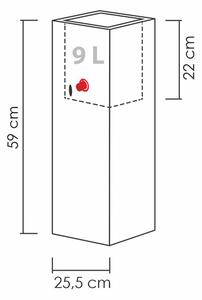 Scheurich Vysoký kvetináč Muretto (výška 60 cm, kamenistá sivá) (100349847)