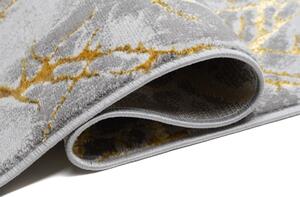 Jednoduchý moderný koberec sivej farby so zlatým motívom Sivá Šírka: 120 cm | Dĺžka: 170 cm