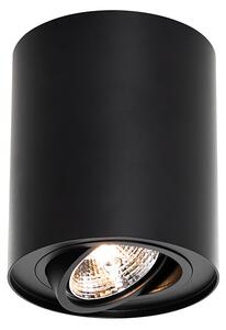 Moderné stropné bodové svietidlo čierne otočné a sklopné AR70 - Rondoo Up