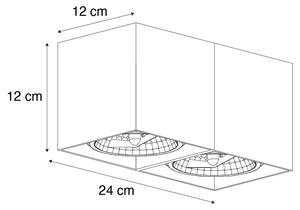 Dizajnové bodové tmavé bronzové obdĺžnikové 2-svetlé - Box