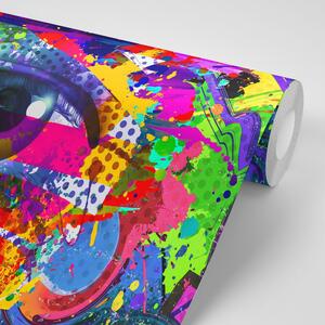 Samolepiaca tapeta ľudské oko v pop-art štýle