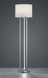 Stojatá lampa TANDORI Nikel matný / Biela 1/E27 + 3xLED5W, 3000K, H156cm
