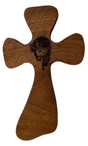 Drevený krížik s Ježišom 24 x 14 cm Hnedá