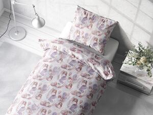 Biante Bavlnené posteľné obliečky Sandra SA-284 Hnedé sovy Jednolôžko 140x200 a 70x90 cm