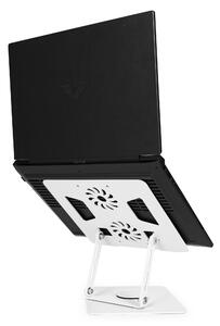 ModernHome Hliníkový skladací a nastaviteľný otočný stojan na notebook