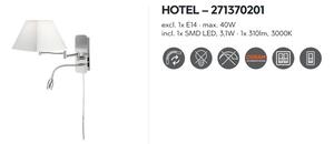 Nástenné svietidlo HOTEL White, E14/LED