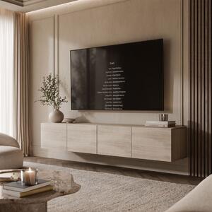 ZÁVESNÝ TV STOLÍK ELEGANTE TRAVERTÍN 200 cm