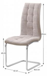 Kondela SALOMA NEW BE 0000201217 - jedálenská stoliča béžová/chróm