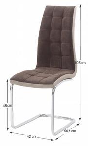 Kondela SALOMA NEW HN 0000201222 - jedálenská stoliča hnedá/chróm