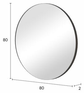 Okrúhle zrkadlo DOMINICA 80 cm