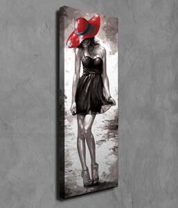 Wallity Obraz na plátne Beauty with hat PC107 30x80 cm