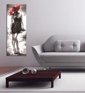 Wallity Obraz na plátne Beauty with hat PC107 30x80 cm