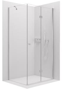 CERANO - Sprchovací kút Volpe L/P - 6 mm - chróm, transparentné sklo - 60x70x190 cm - zalamovacia
