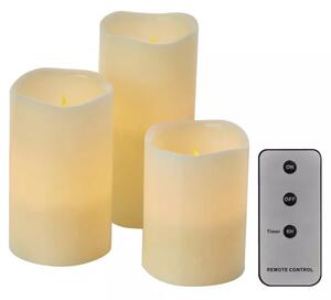 Emos LED dekorácia – 3x vosková sviečka, 3x 3xAAA, vnútorná, vintage, ovládač DCCV07 - LED sviečky