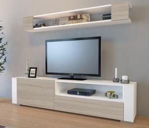 Hanah Home Obývacia stena Arya 180 cm biela/hnedá