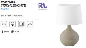 Stolná lampa MARTIN R50371025 cappucino H29cm