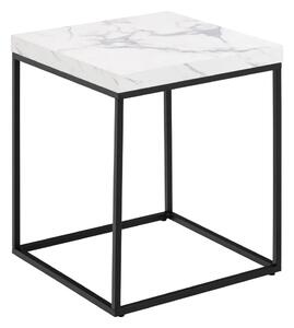 Actona Odkladací stolík Barossa 40 cm biely mramor/čierny