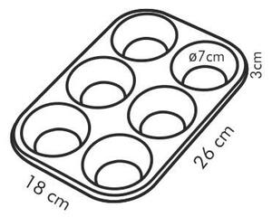Tescoma Delícia 623220.00 - Forma 6 muffinov DELÍCIA 26x18 cm