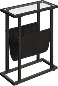 VASAGLE Odkladací stolík Fido 40 cm čierny/číry