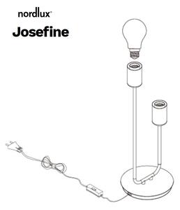Stolná lampa JOSEFINE Black/Brass 2/E27