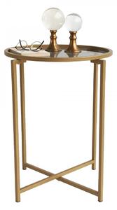 Hanah Home Odkladací stolík Hanah 50 cm zlatý