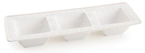 Dekorstudio Dekoratívna keramická misa OLIVIA 36 x 13 cm, biela