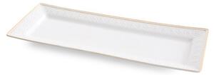 Dekorstudio Dekoratívna keramická misa OLIVIA 39 x 15 cm, biela