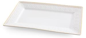 Dekorstudio Dekoratívna keramická misa OLIVIA 31 x 19 cm, biela