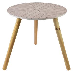 Mondex Odkladací stolík Lammy 40 cm béžový