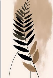 Obraz abstraktné botanické tvary papraď